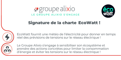 RSE : Le Groupe Alixio poursuit son engagement en signant la charte EcoWatt.